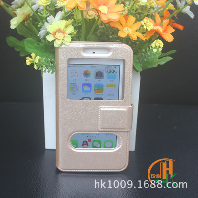 【新款蠶絲紋雙開窗萬能皮套 觸屏滑蓋式支架免打孔保護(hù)套 工廠直銷】價(jià)格,廠家,圖片,手機(jī)保護(hù)套/保護(hù)殼,陳連妹(個(gè)體經(jīng)營)-